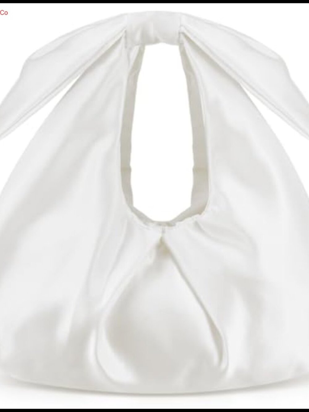 Satin Clutch Purse Bow Handle Evening Bag Ruched Handbag